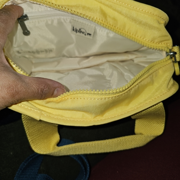 Kipling Yellow Nadale Crossbody Bag with Monkey Keychain - Picture 2 of 3